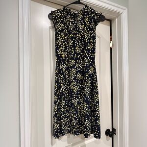 Tommy Hilfiger Black and Yellow Floral Midi Dress